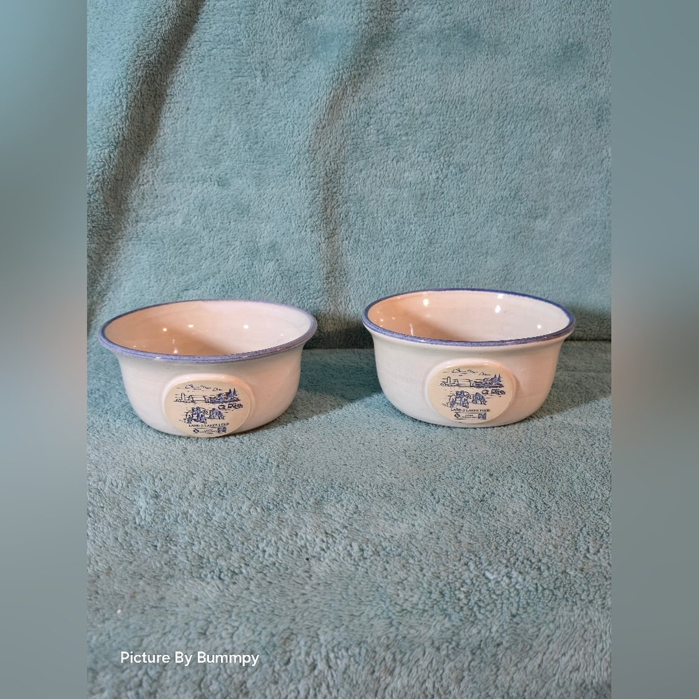 2 Vintage Cenex Land O' Lakes Feed Stoneware Bowls